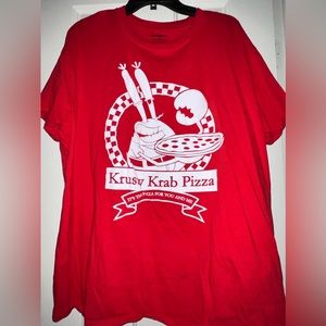 Krusty Krab Pizza, graphic, tea, size XL